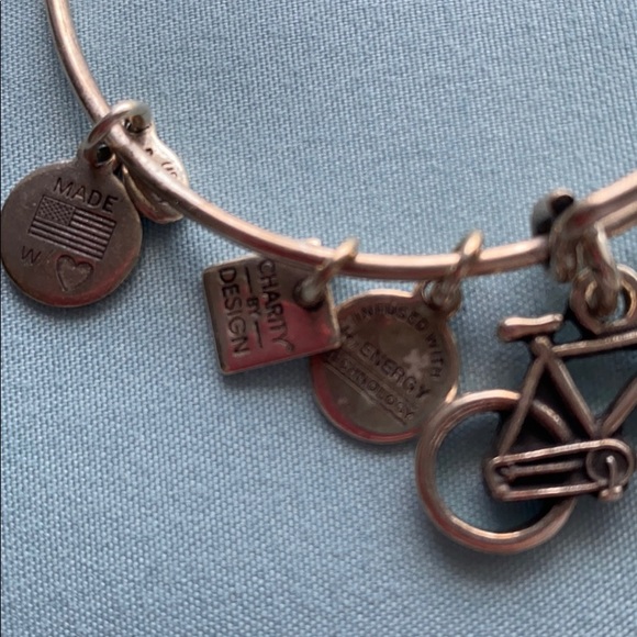 Alex and Ani Bicycle Bracelet in Silver - Picture 2 of 3